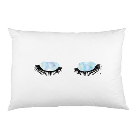 ONE BELLA CASA One Bella Casa 74421PCE59 15 x 19 in. Sleeping Eyes Pillowcases - Blue; Set of 2 74421PCE59